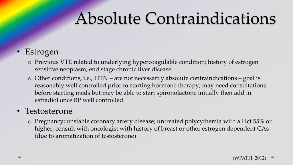 absolute contraindications