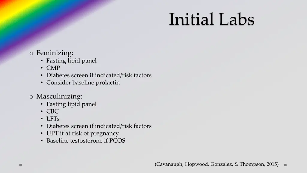 initial labs