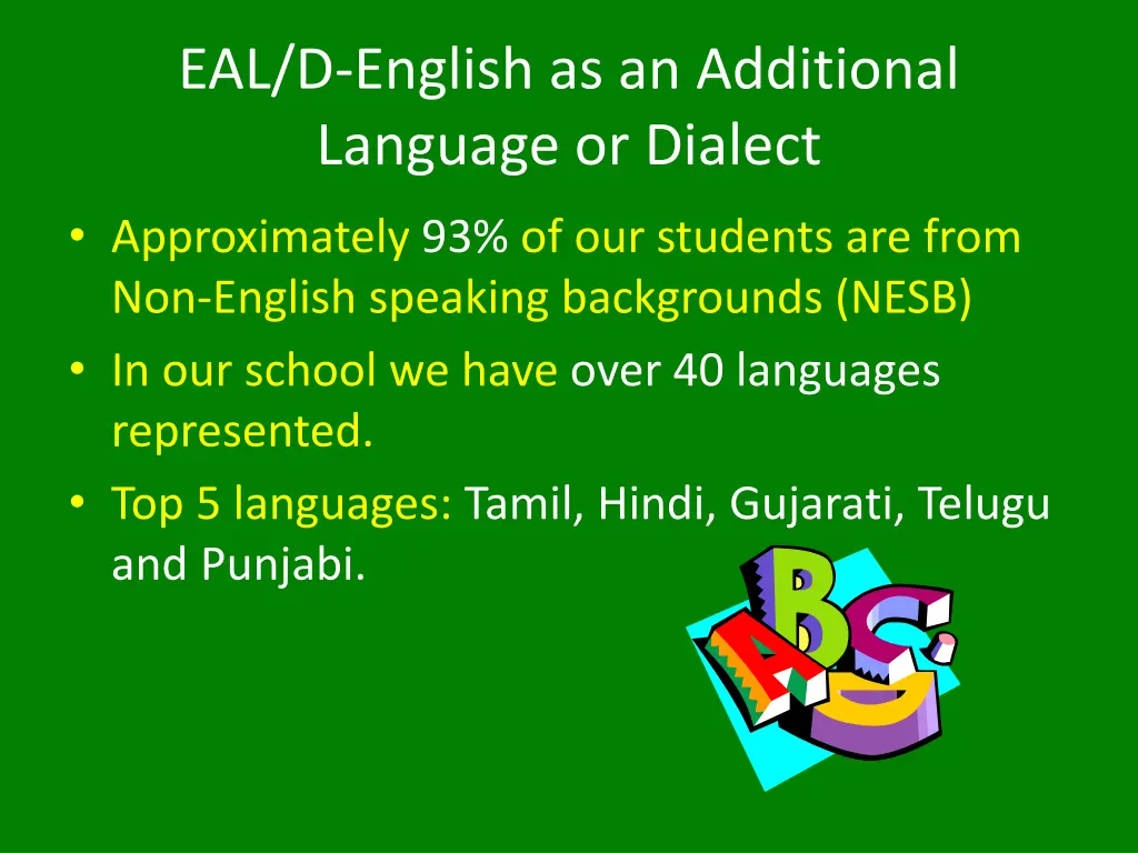 eal d english as an additional language or dialect