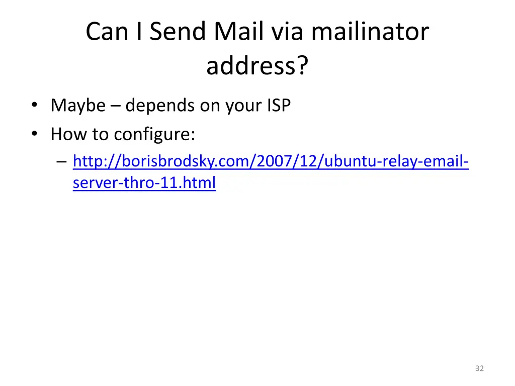 can i send mail via mailinator address