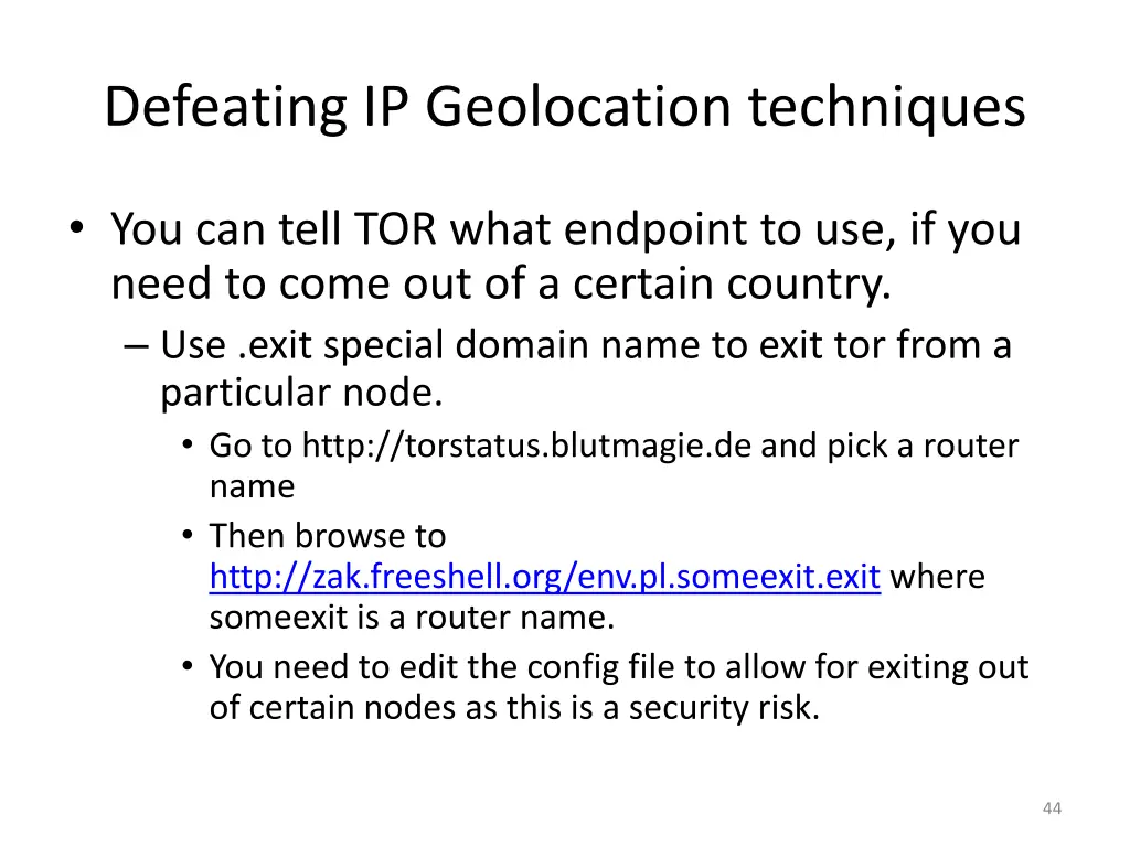 defeating ip geolocation techniques