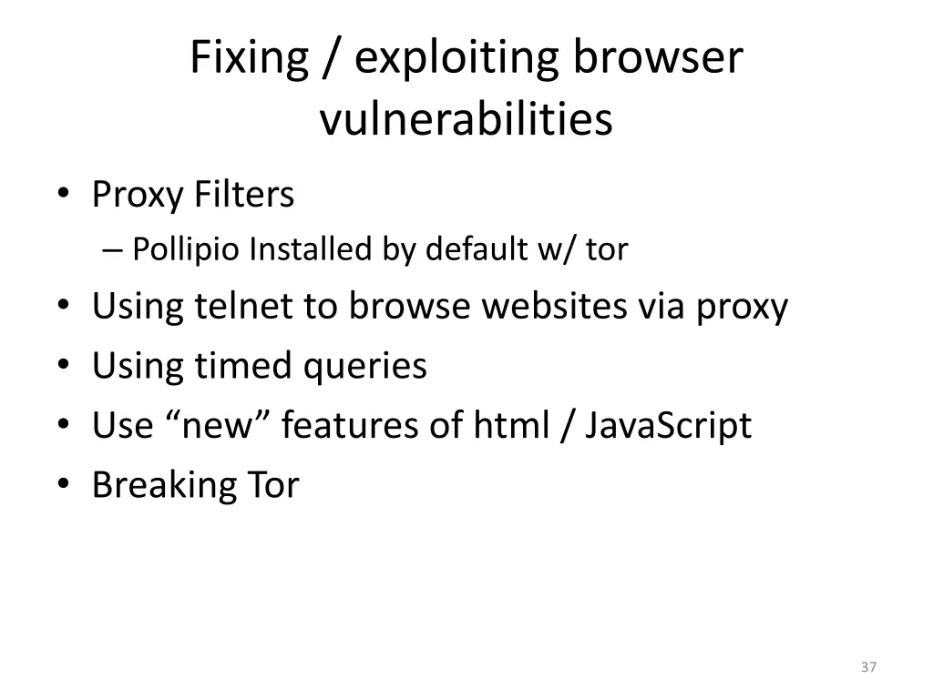 fixing exploiting browser vulnerabilities