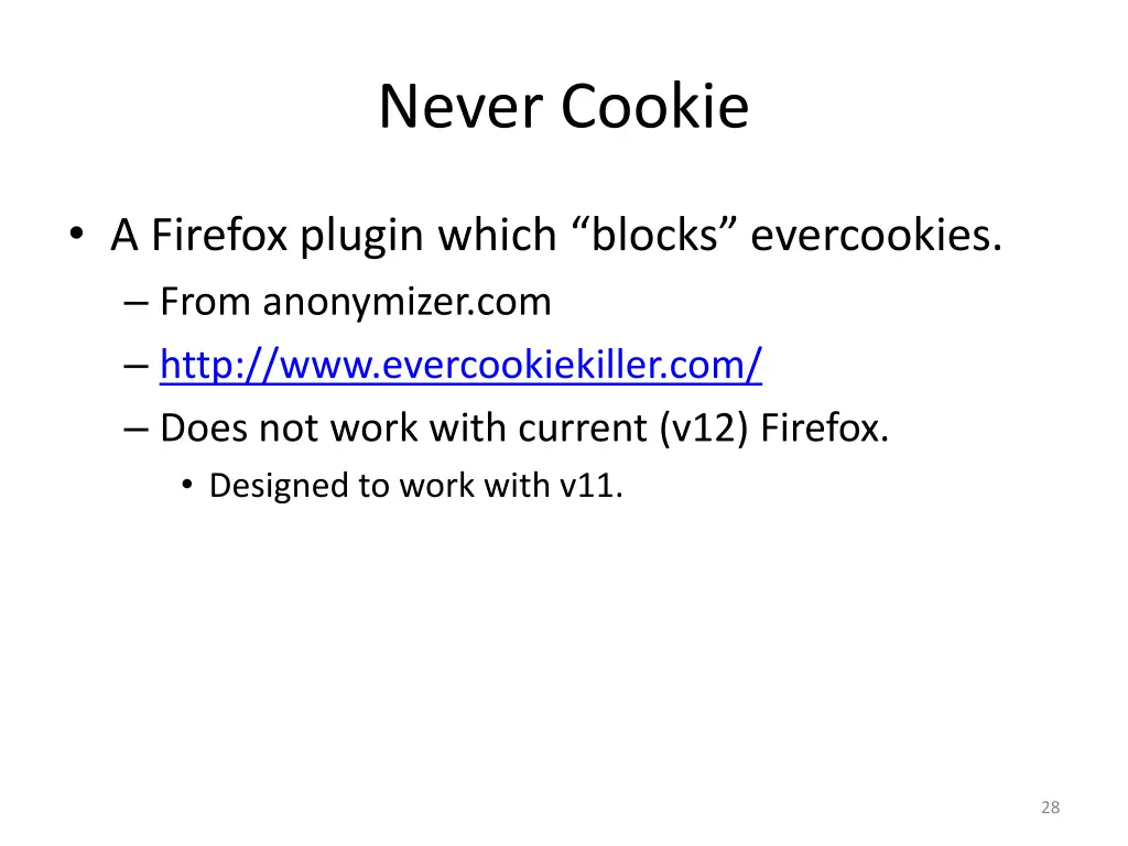 never cookie