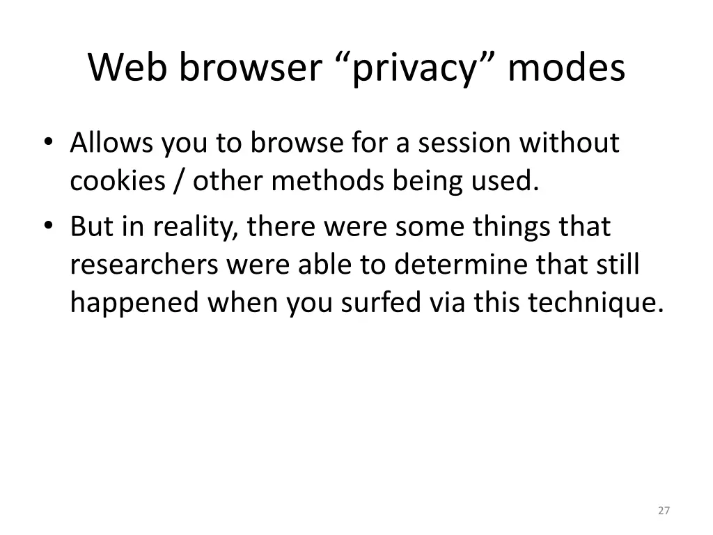 web browser privacy modes