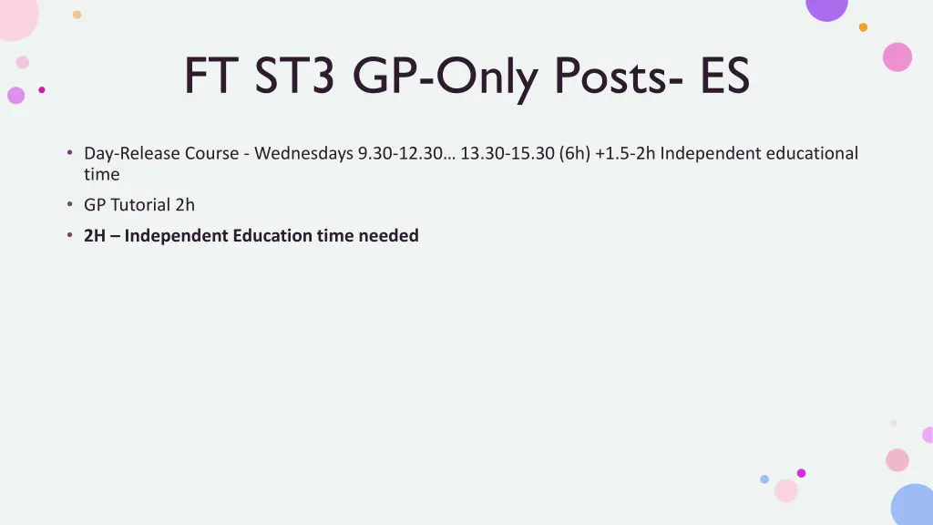 ft st3 gp only posts es