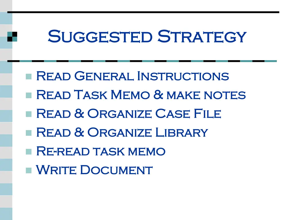 suggested strategy suggested strategy 1