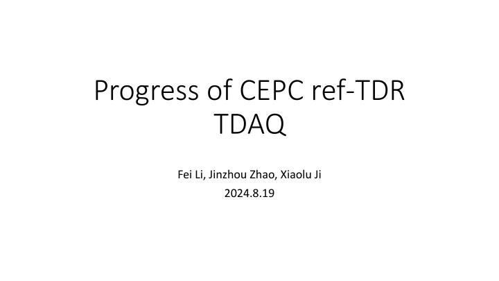 progress of cepc ref tdr tdaq