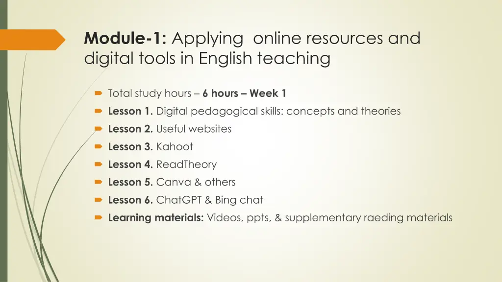 module 1 applying online resources and digital