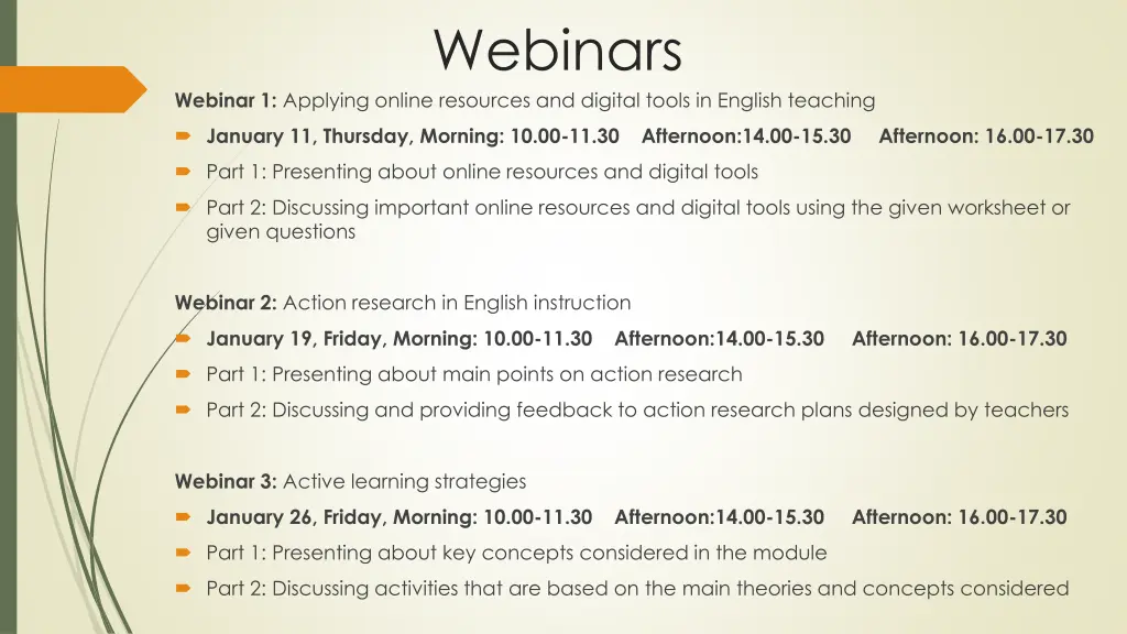 webinars