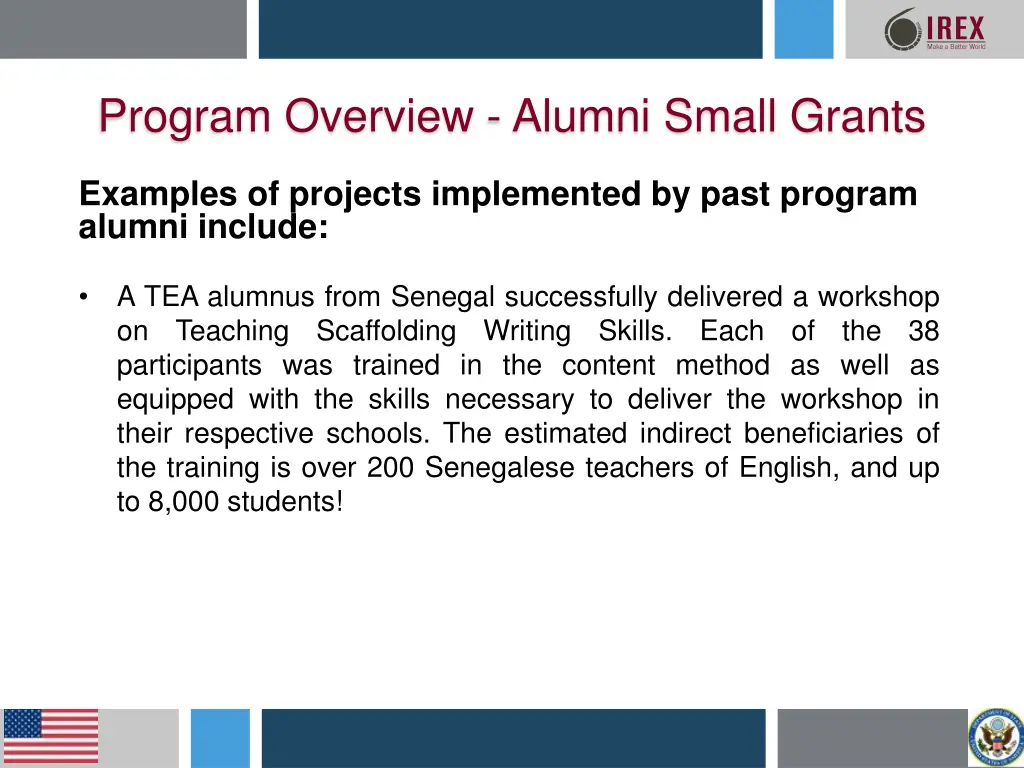 program overview alumni small grants 2