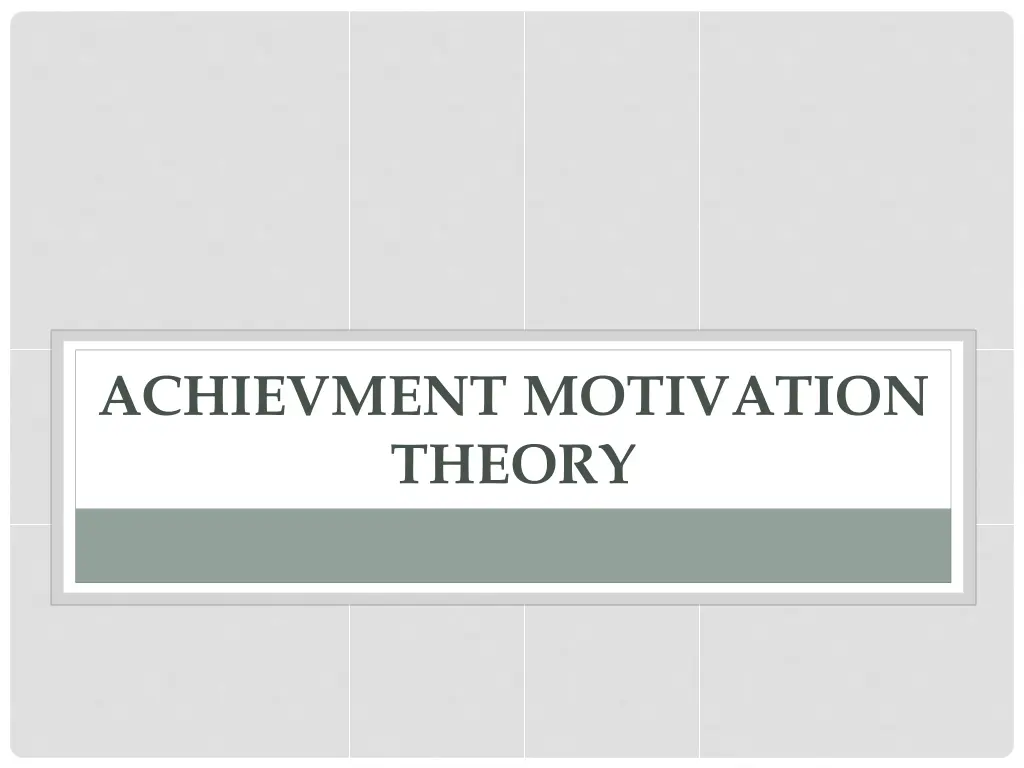 achievment motivation theory