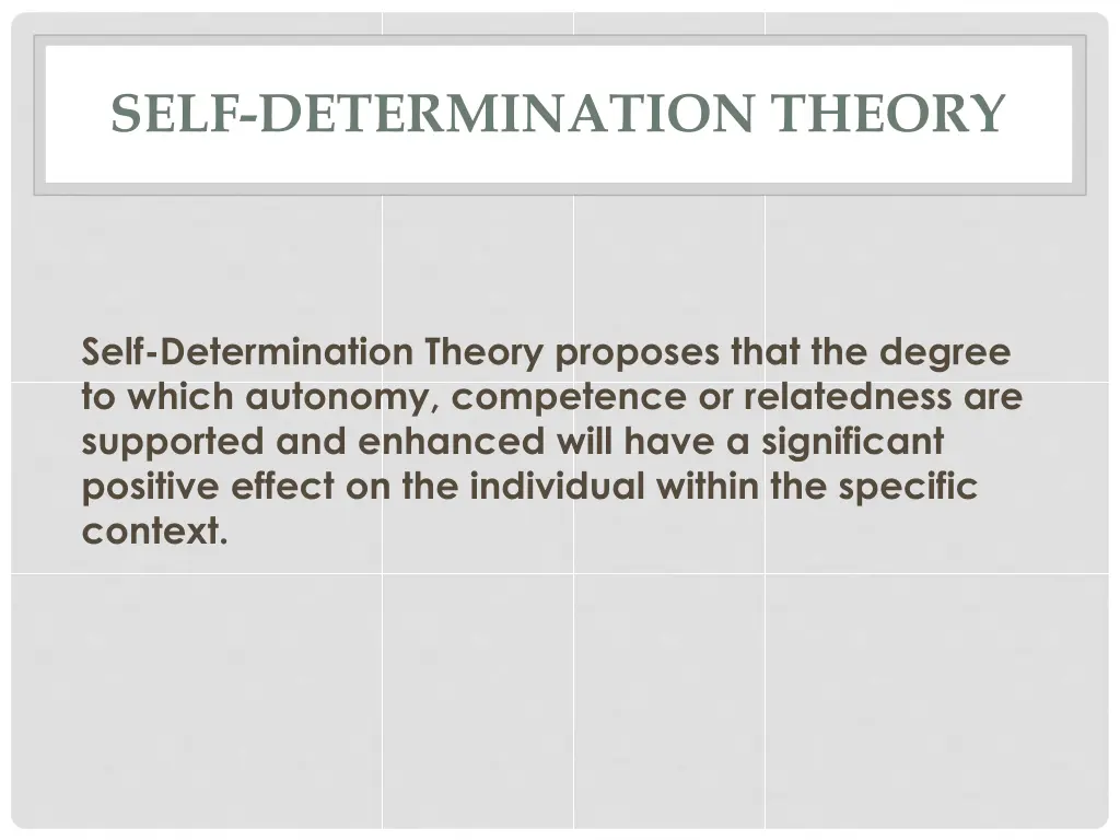 self determination theory 1