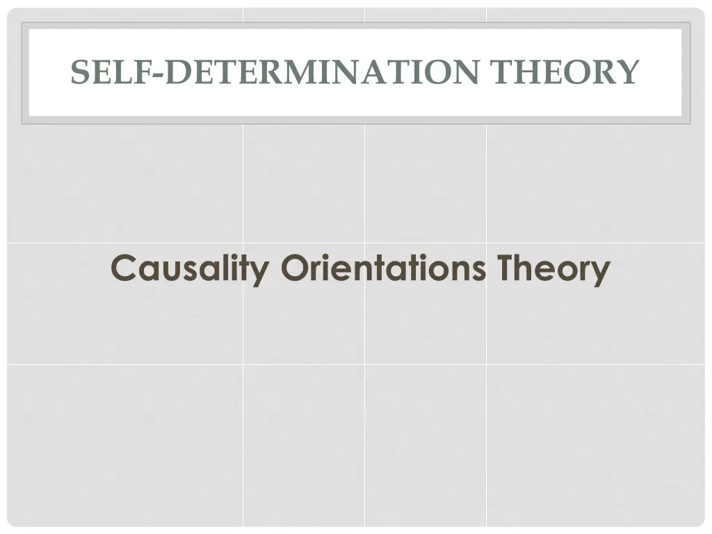 self determination theory 10