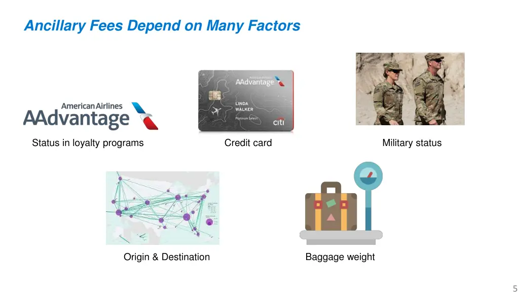 ancillary fees depend on many factors