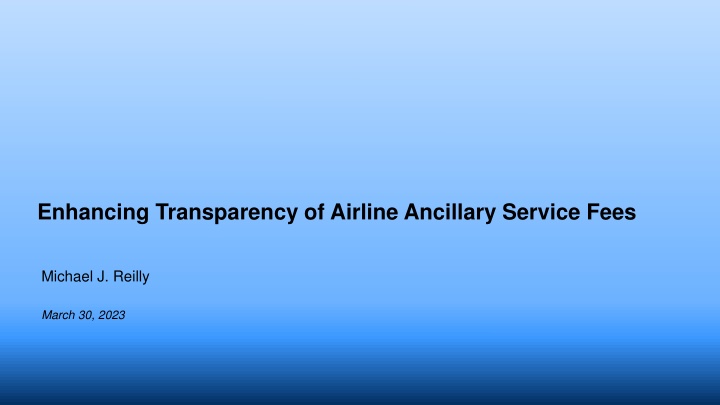 enhancing transparency of airline ancillary