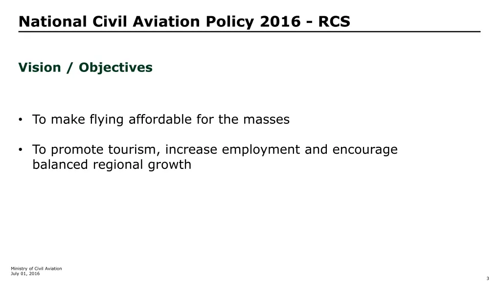 national civil aviation policy 2016 rcs