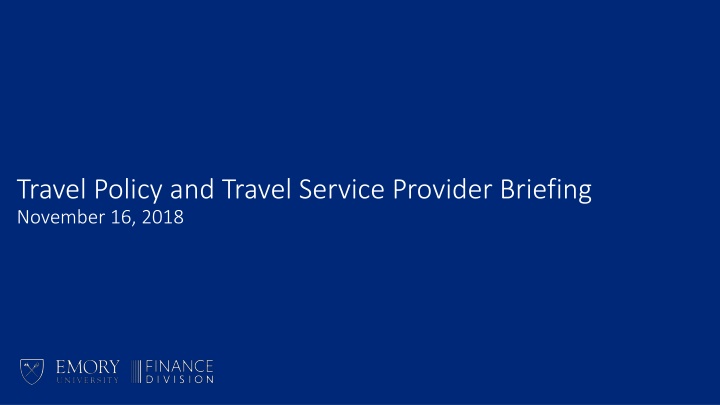 travel policy and travel service provider