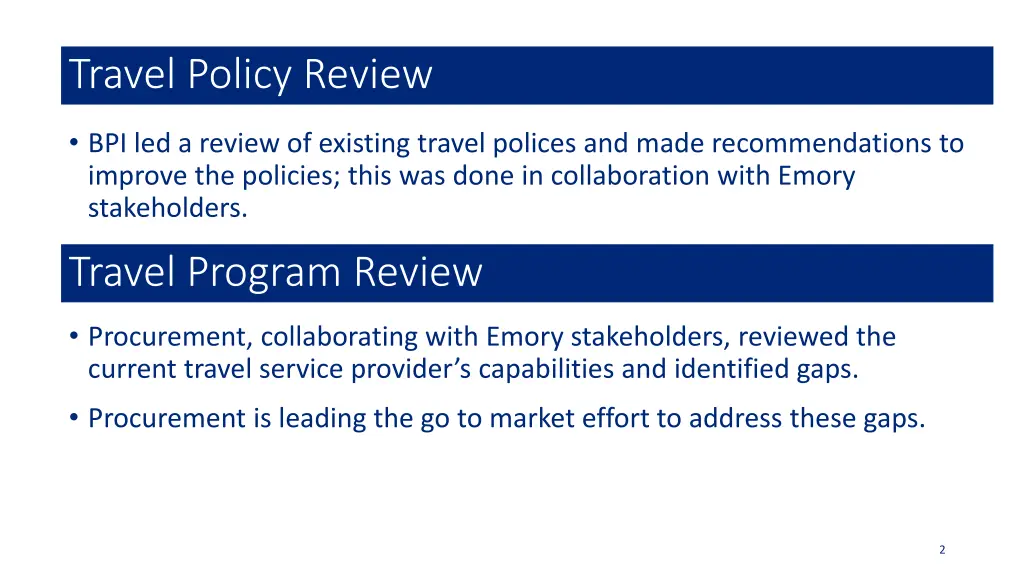 travel policy review