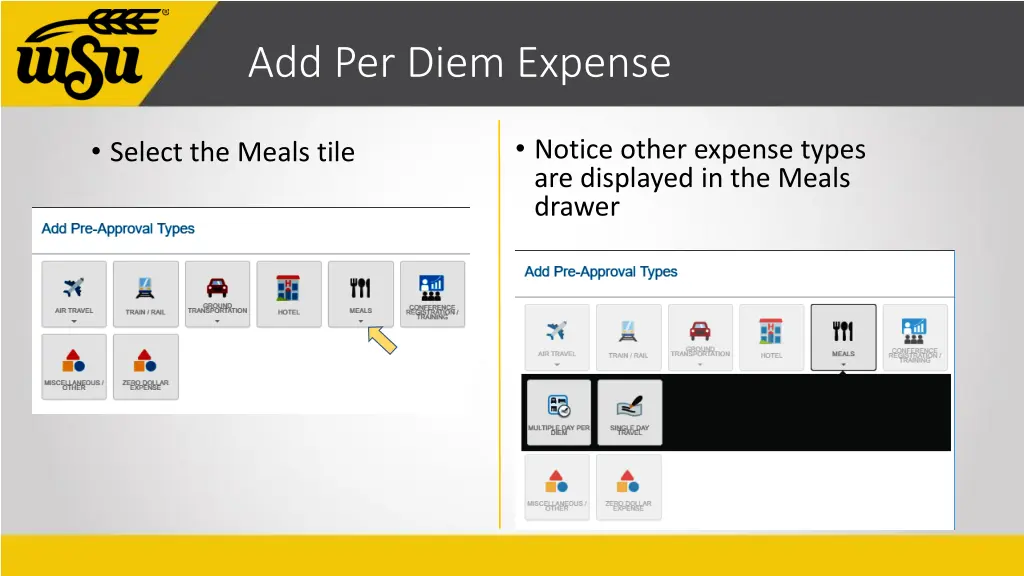 add per diem expense