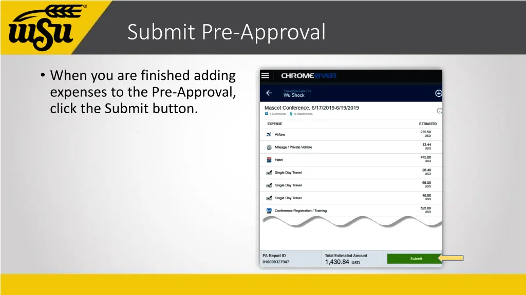 submit pre approval