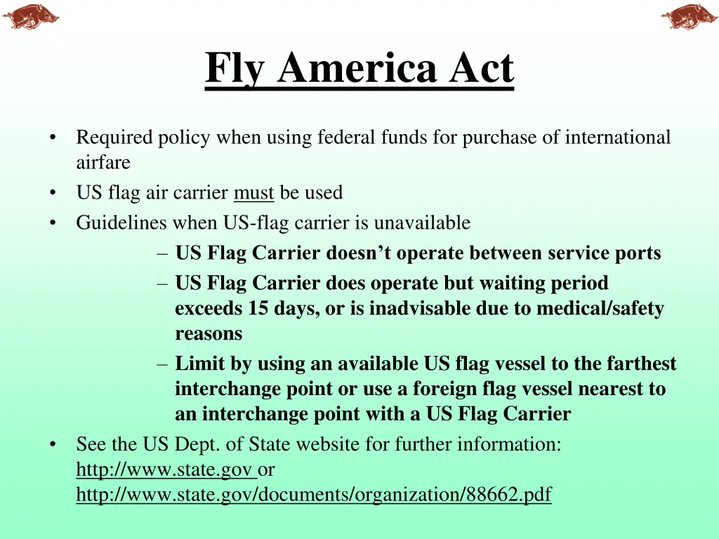 fly america act