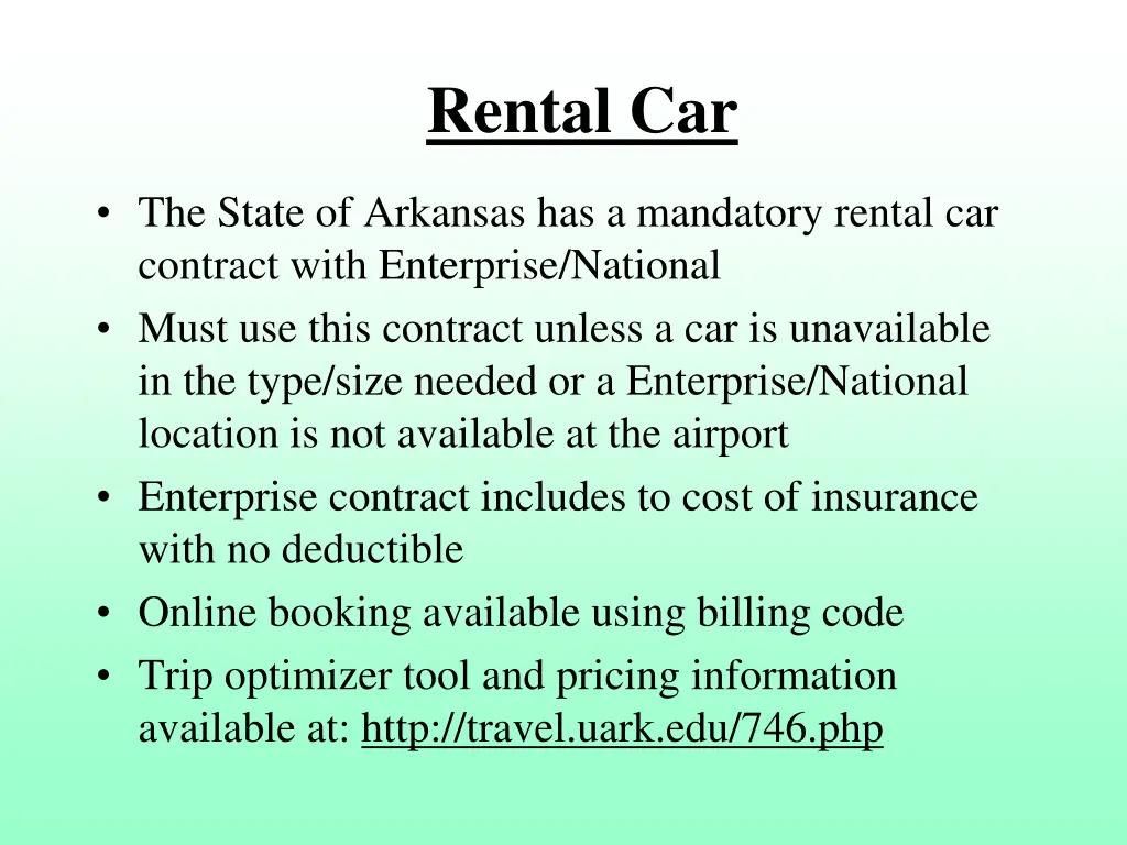 rental car