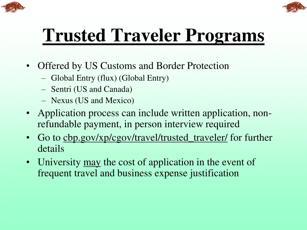 trusted traveler programs