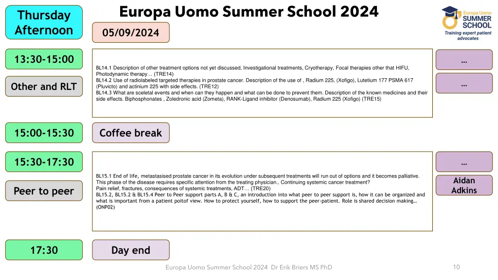 europa uomo summer school 2024 8