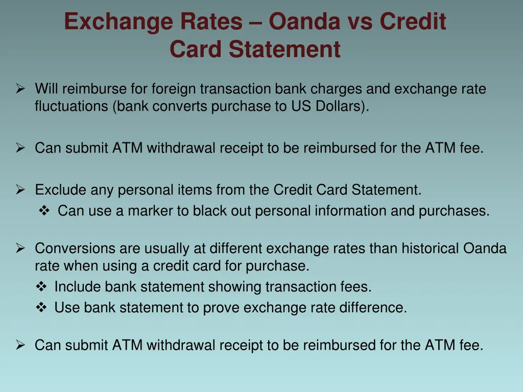 exchange rates oanda vs credit card statement 1