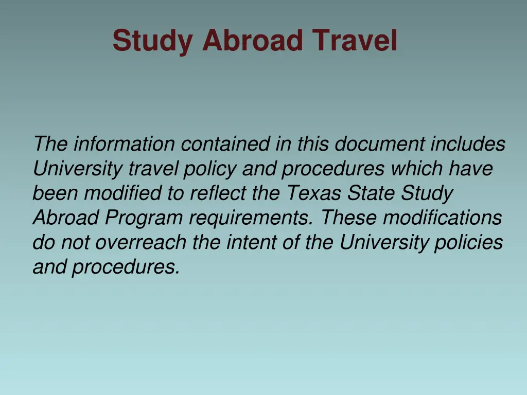 study abroad travel