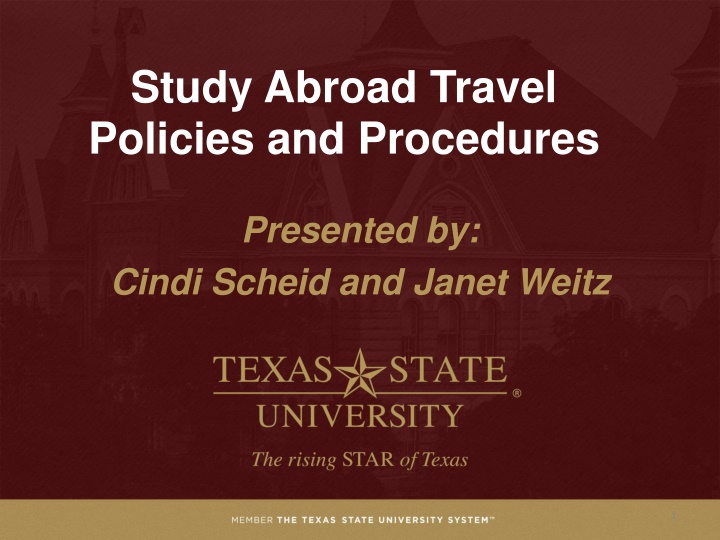 study abroad travel policies and procedures