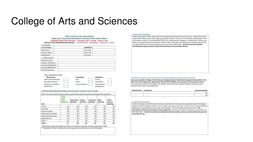 college of arts and sciences