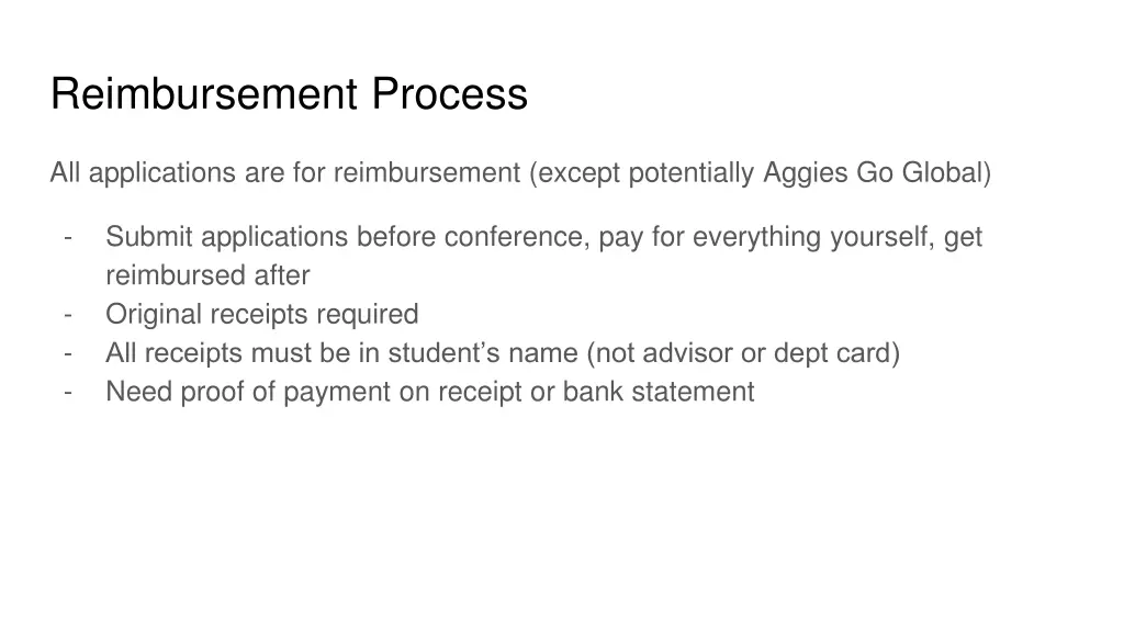 reimbursement process