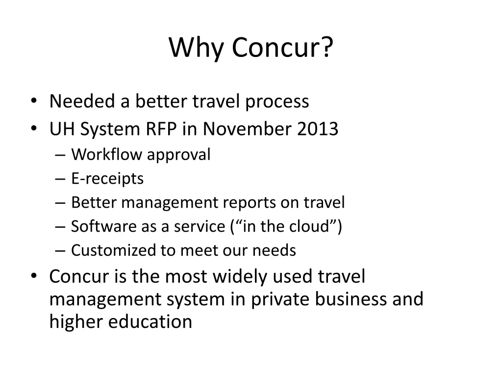 why concur