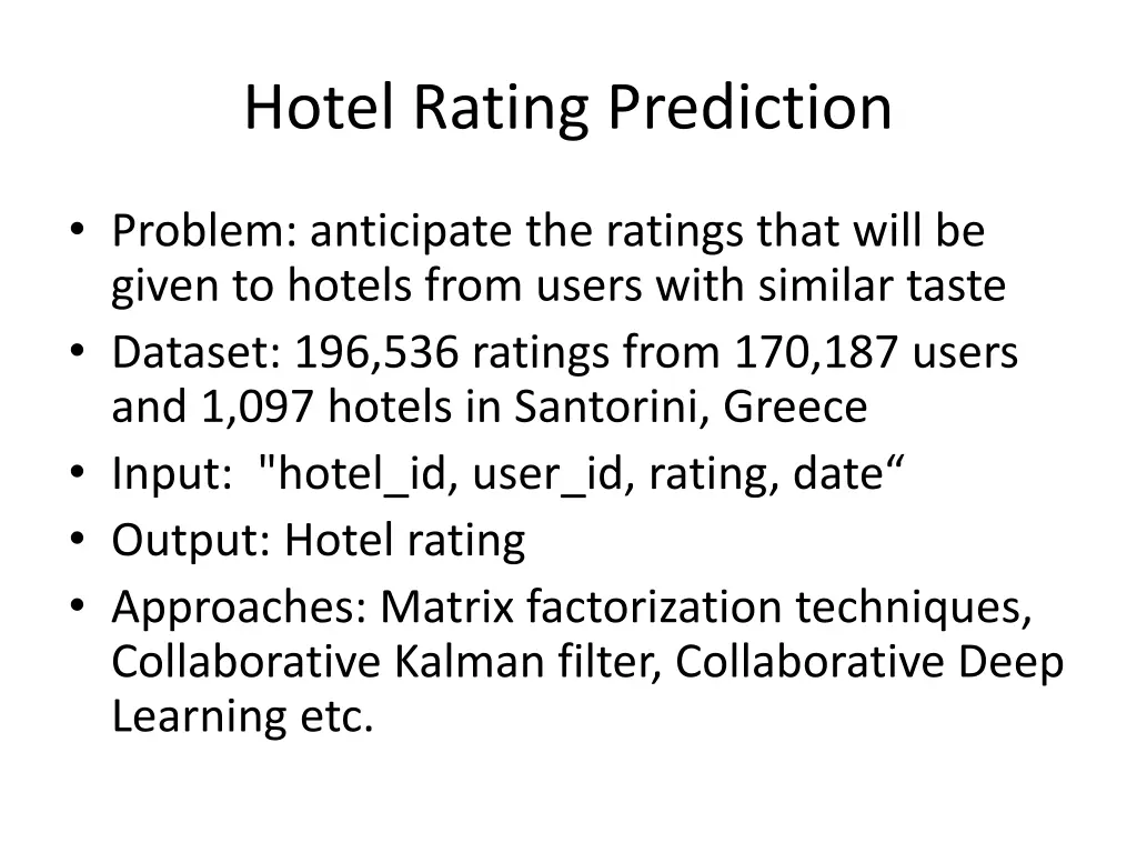 hotel rating prediction