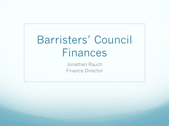 barristers council finances