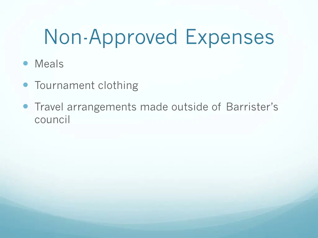 non approved expenses