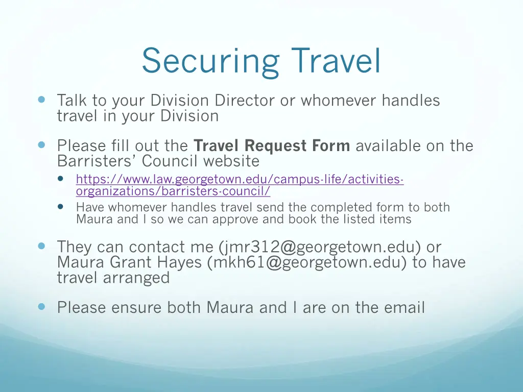 securing travel