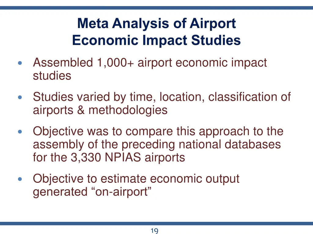 assembled 1 000 airport economic impact studies