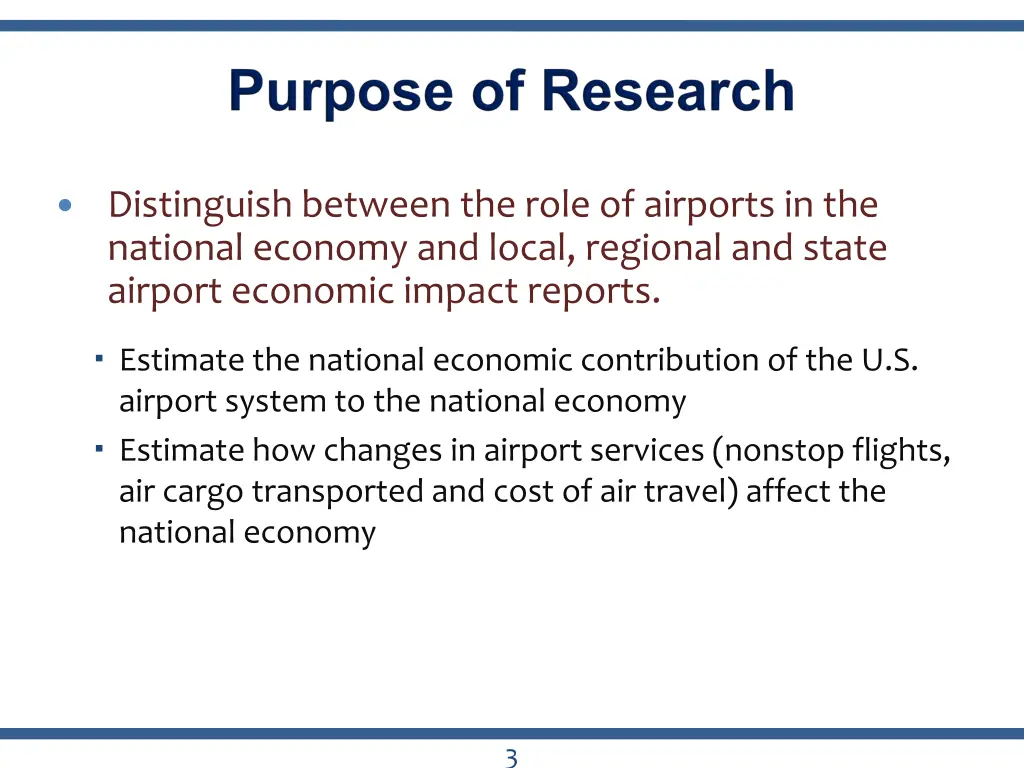 distinguish between the role of airports