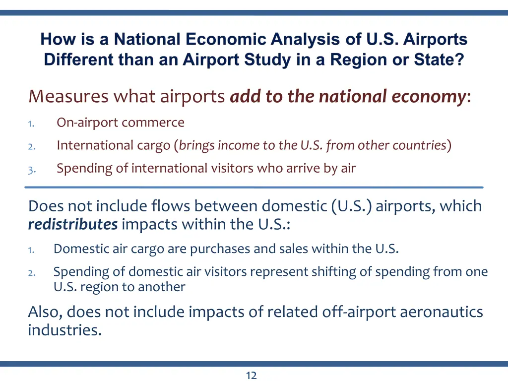 measures what airports add to the national economy