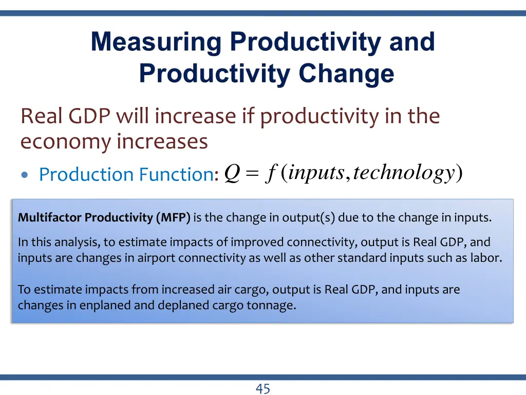 real gdp will increase if productivity