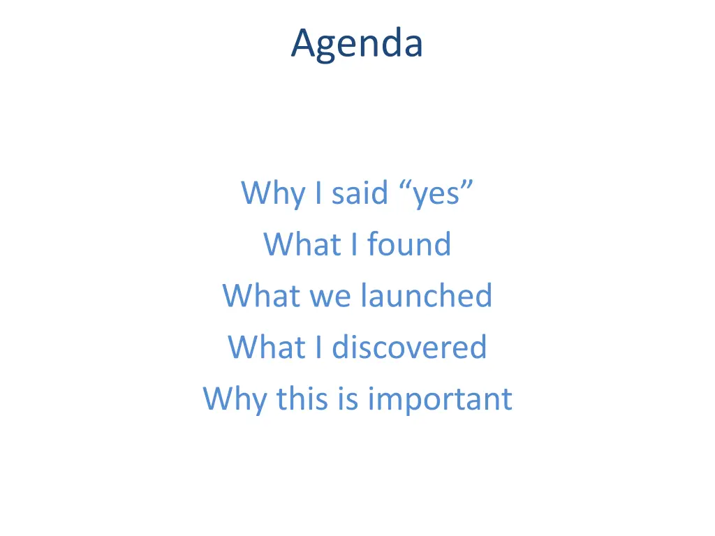 agenda