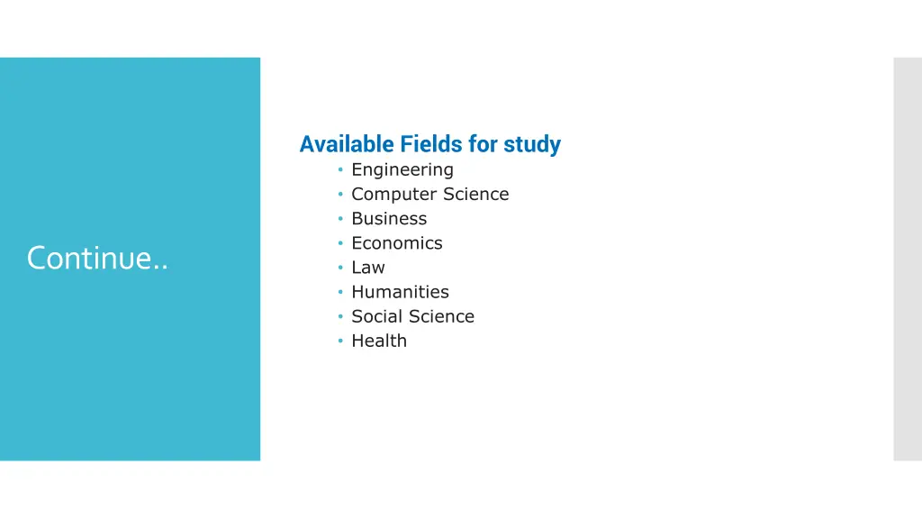 available fields for study engineering computer