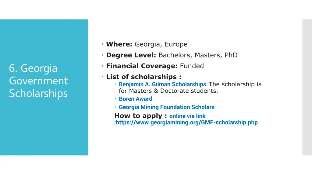 where georgia europe degree level bachelors