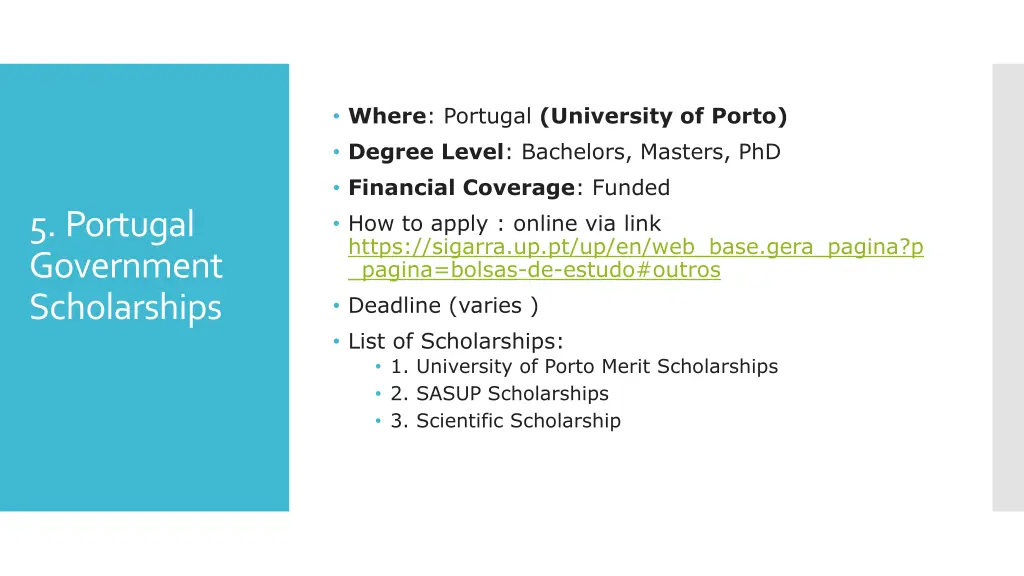 where portugal university of porto degree level