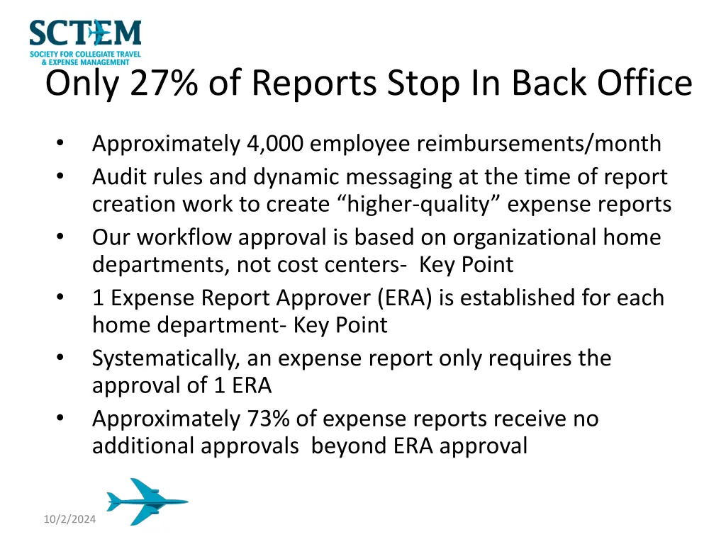 only 27 of reports stop in back office