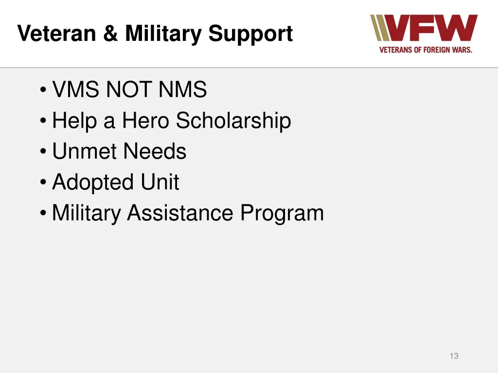 veteran military support