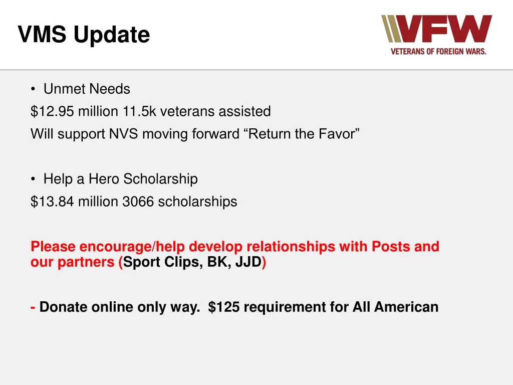 vms update