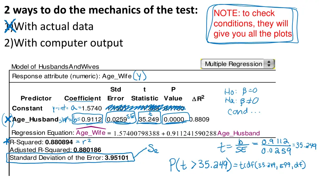 2 ways to do the mechanics of the test 1 with